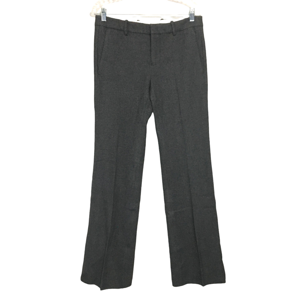 NEW Ms Min Women's Wool Wide-Leg Career Professional Dress Pants Size 6 Gray